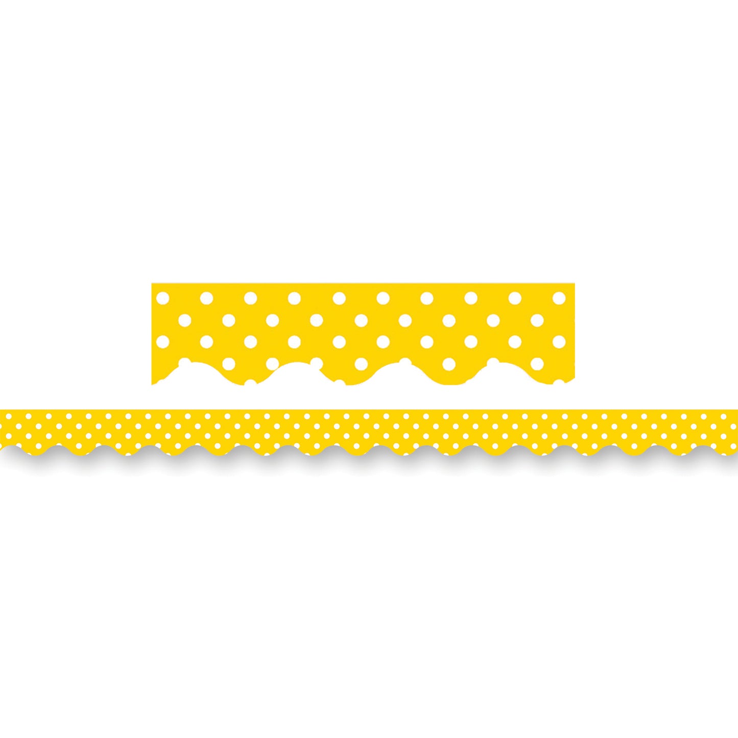 (12 PK) YELLOW MINI POLKA DOTS BORDER TRIM