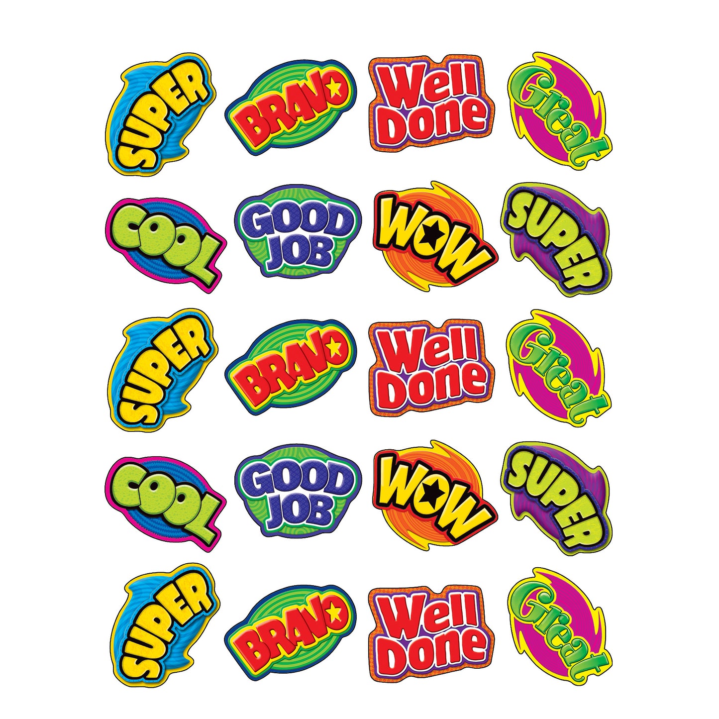 (12 PK) POSITIVE WORDS STICKERS