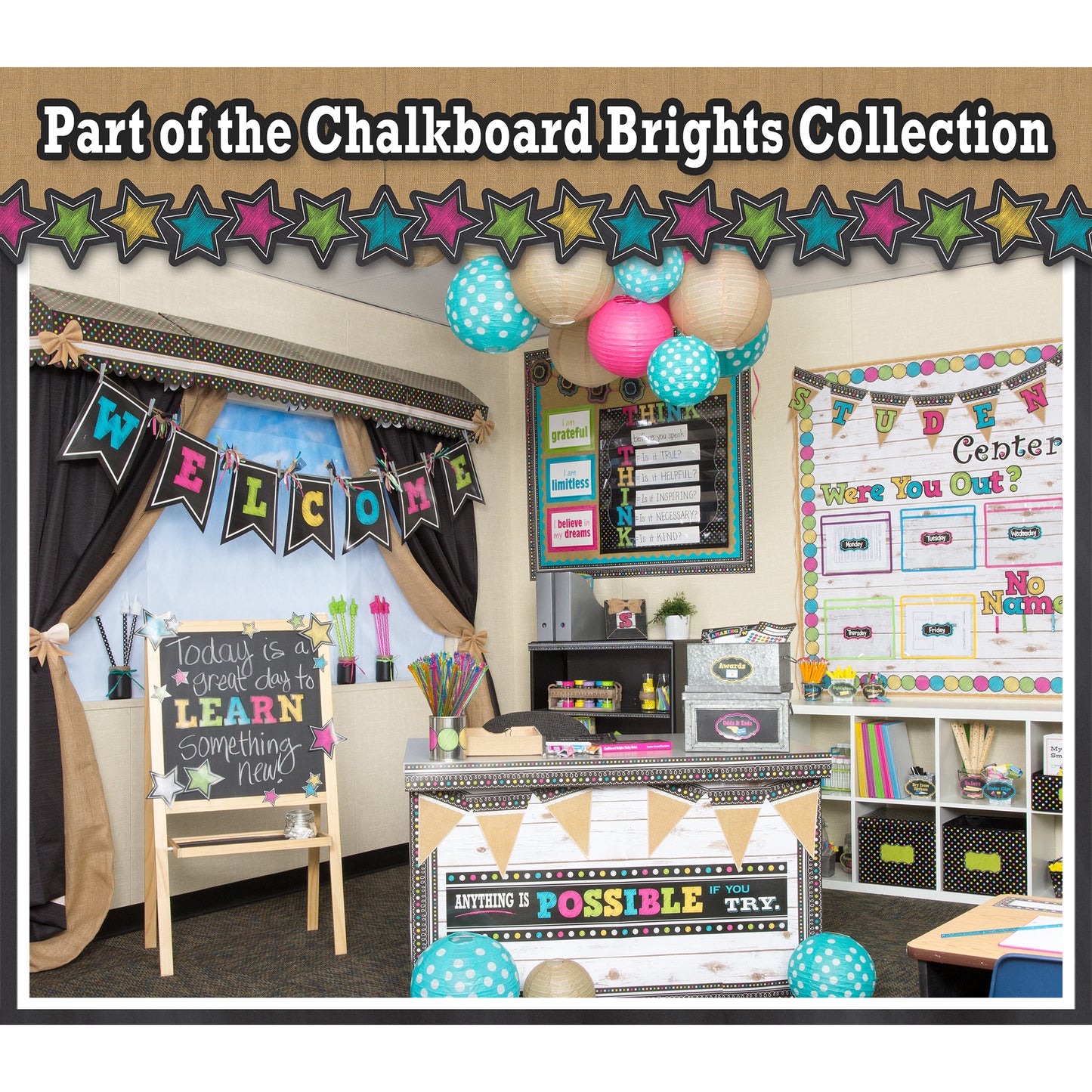 Chalkboard Brights Happy Birthday Awards, 25 Per Pack, 6 Packs