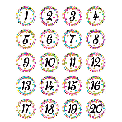 Confetti Numbers Stickers