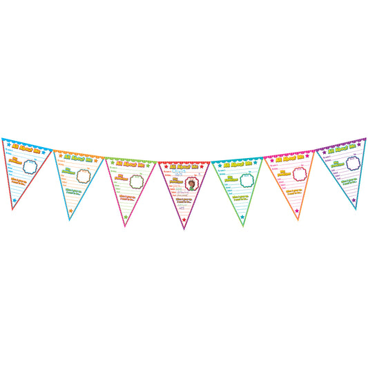 All About Me Pennants Bulletin Board Display Set, 2 Sets