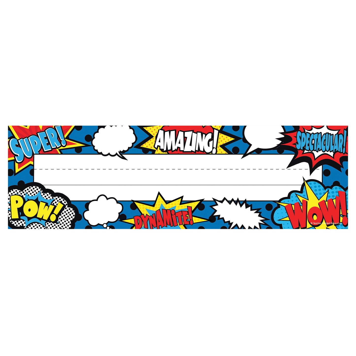 (5 PK) SUPERHERO FLAT NAME PLATES