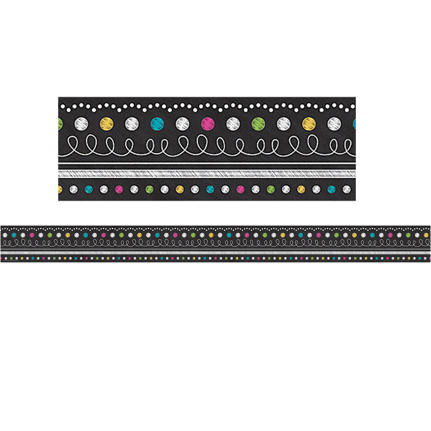 Chalkboard Brights Straight Border Trim, 35' Per Pack, 6 Packs