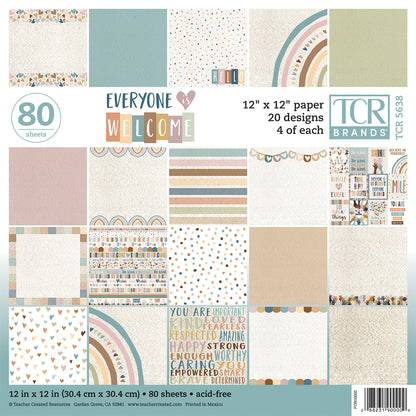 Everyone Is Welcome Project Paper Book, 12" x 12", 80 Sheets