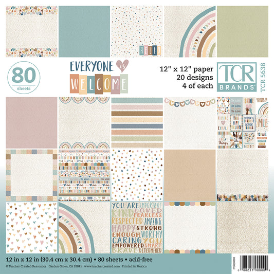 Everyone Is Welcome Project Paper Book, 12" x 12", 80 Sheets