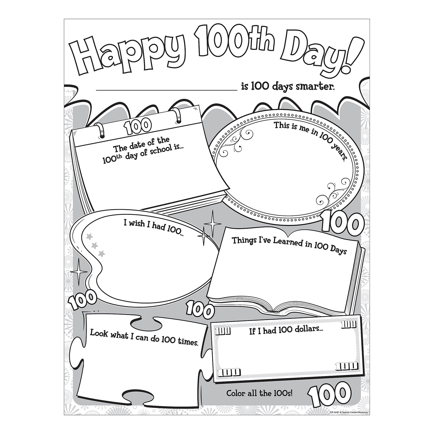 Happy 100th Day Poster Pack, Pack of 32