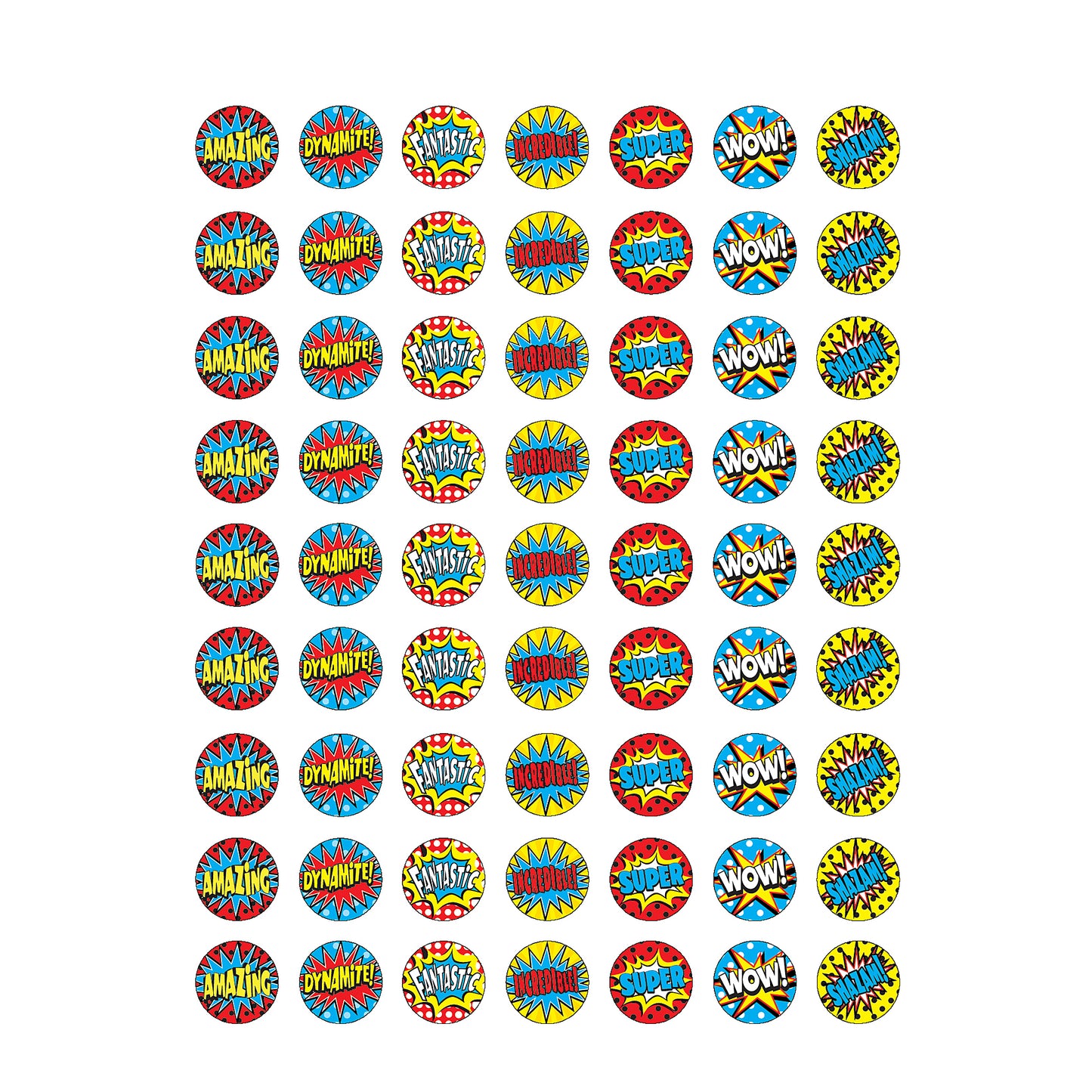 (12 PK) SUPERHERO MINI STICKERS