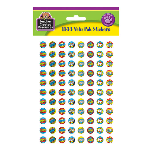 Superhero Mini Stickers Valu-Pak, Pack of 1144