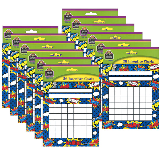 (12 EA) SUPERHERO INCENTIVE CHARTS