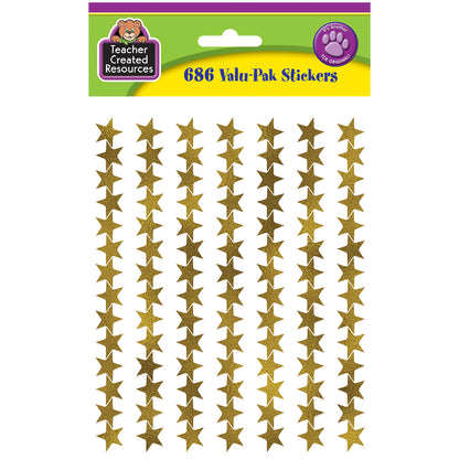 Gold Foil Star Stickers Valu-Pak, 686 Per Pack, 6 Packs