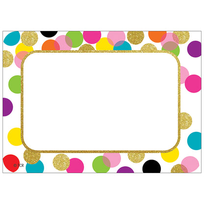 Confetti Name Tags/Labels, 36 Per Pack, 6 Packs