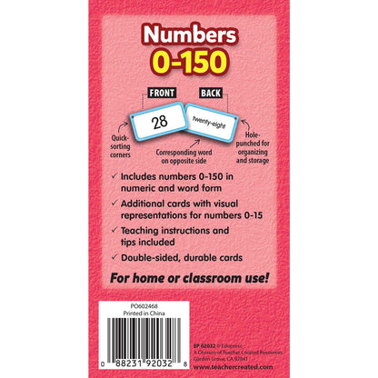 Numbers 0-150 Flash Cards