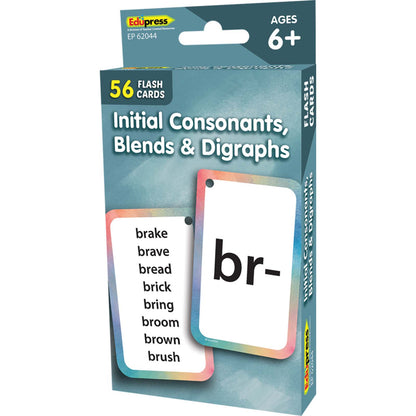 Initial Consonants, Blends & Digraphs Flash Cards