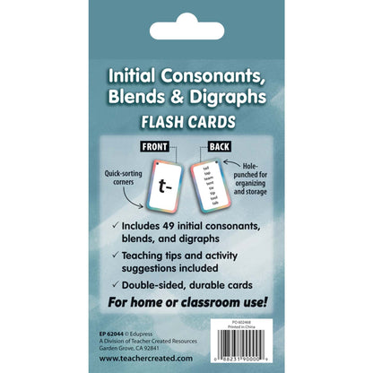 Initial Consonants, Blends & Digraphs Flash Cards