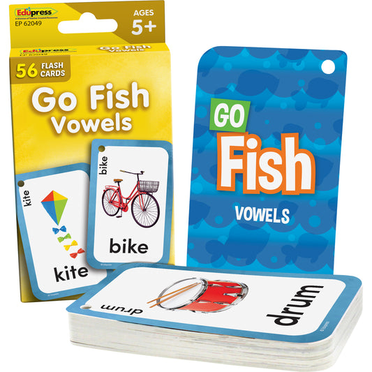 Go Fish Vowels Flash Cards