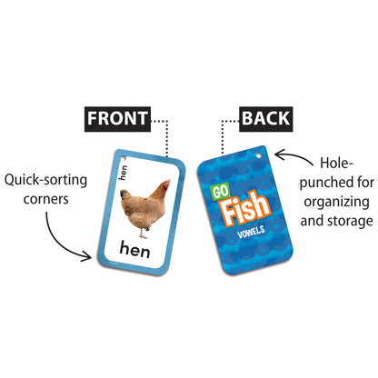 Go Fish Vowels Flash Cards