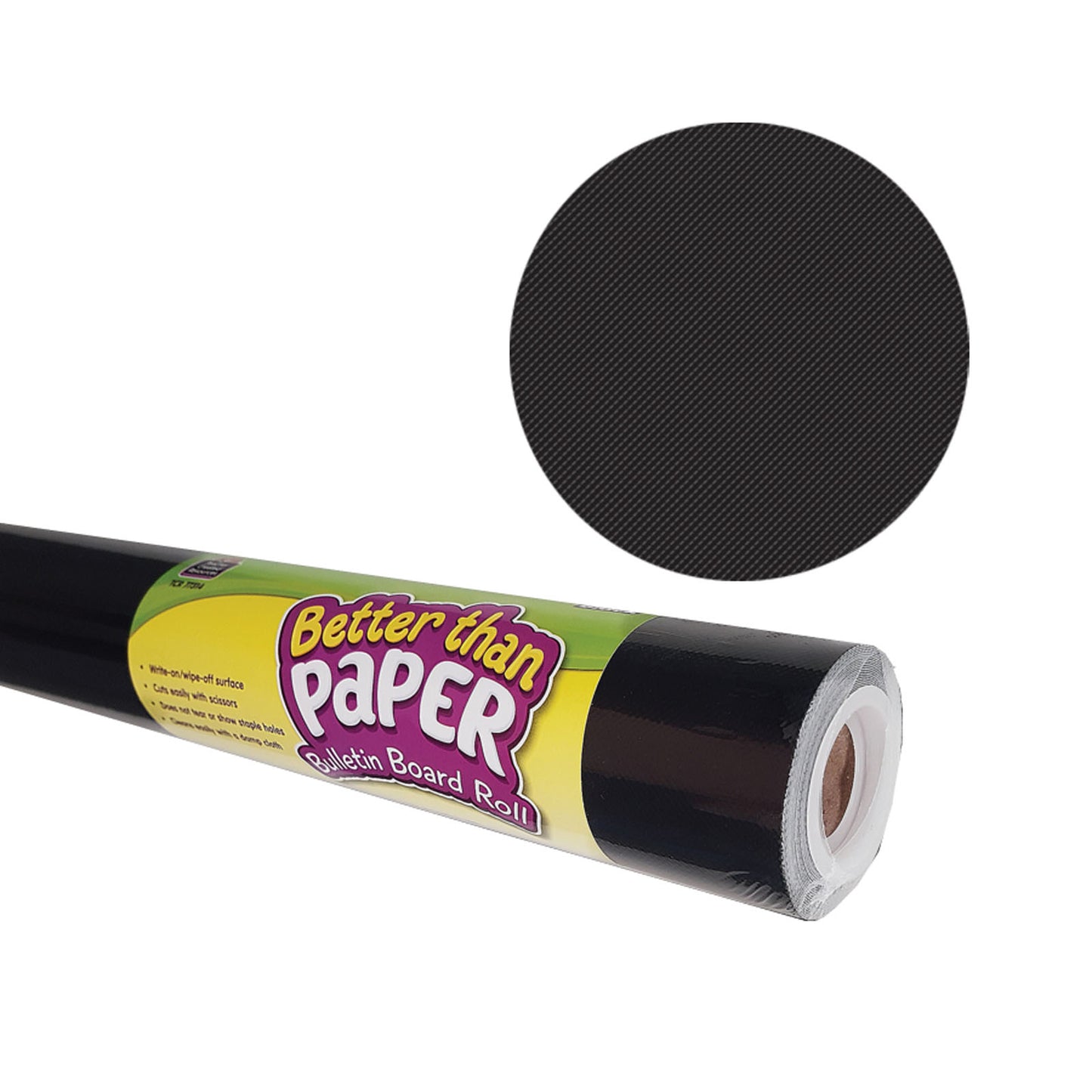 Better Than Paper® Bulletin Board Roll, 4' x 12', Black, 4 Rolls