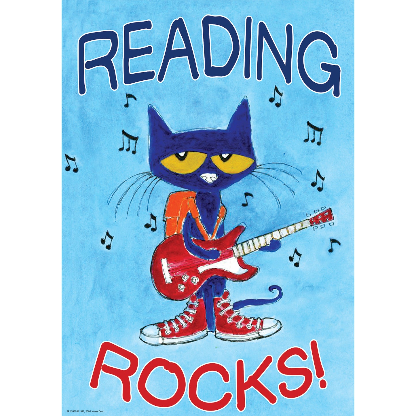 Pete the Cat® Reading Rocks Positive Poster