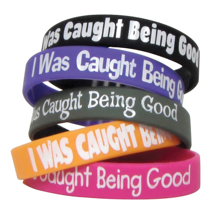 I Was Caught Being Good Wristband Pack, 10 Per Pack, 6 Packs