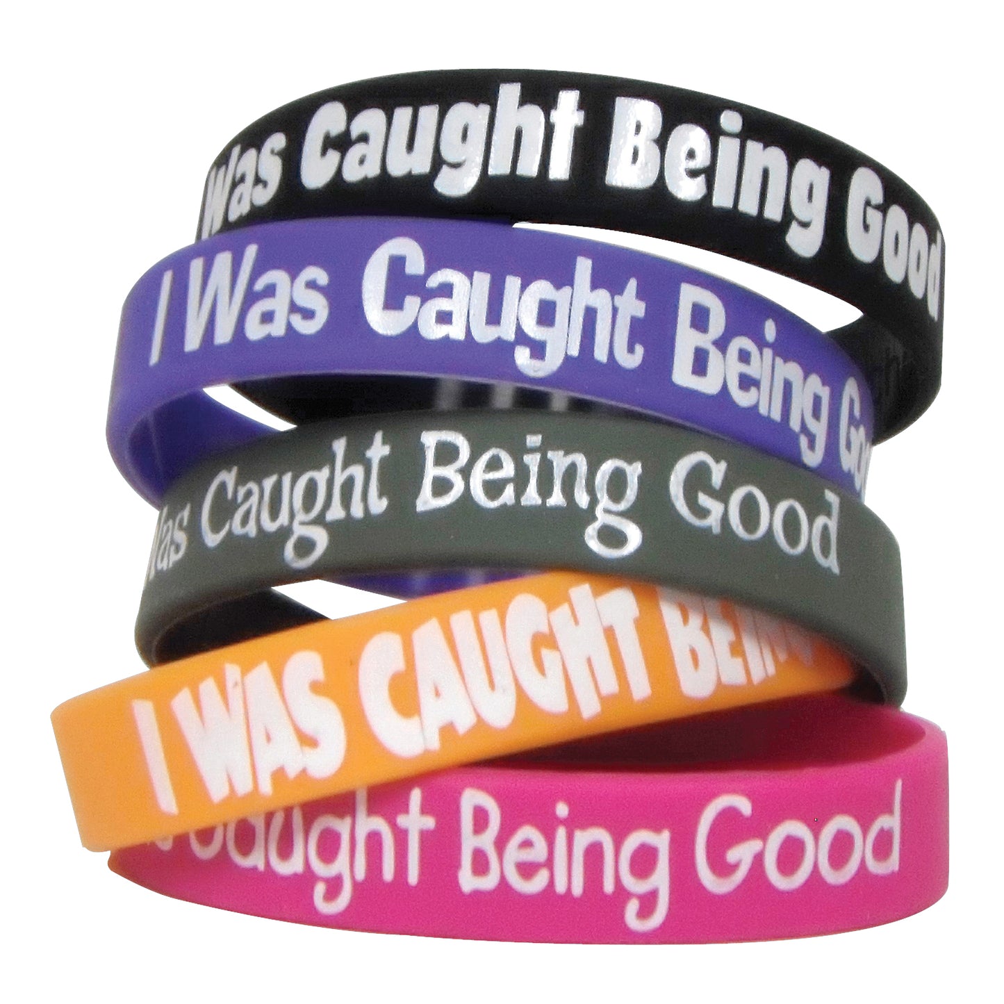 I Was Caught Being Good Wristbands, 10 Per Pack, 6 Packs