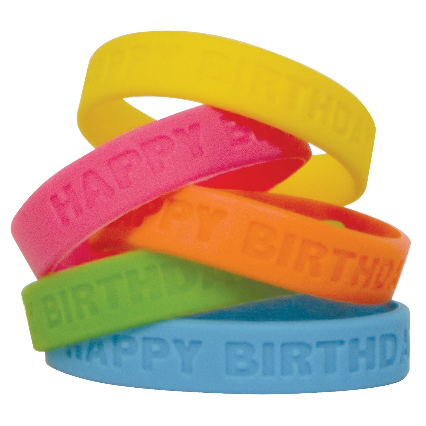 Happy Birthday 2 Wristband Pack, Pack of 10