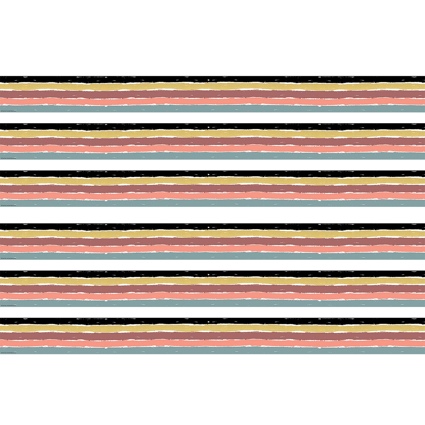 Wonderfully Wild Stripes Straight Border Trim, 35 Feet Per Pack, 6 Packs