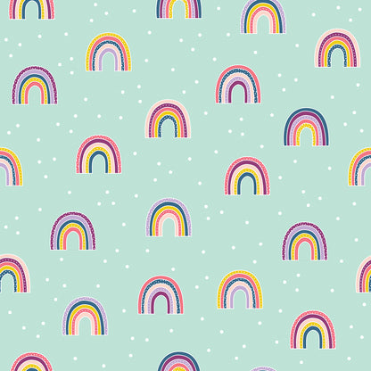 Peel and Stick Decorative Paper Roll, 17-1/2" x 10 ft, Oh Happy Day Rainbow