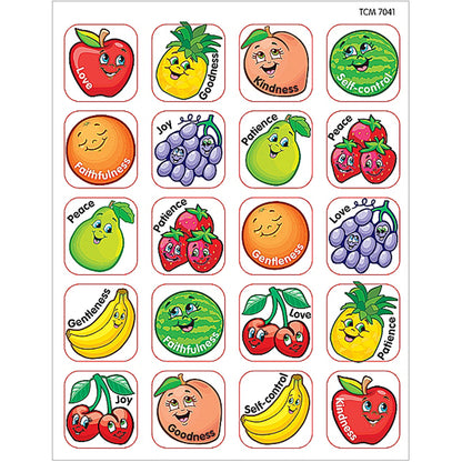 Fruit of the Spirit Stickers, 120 Per Pack, 12 Packs