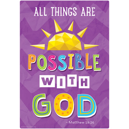 Bible Verses Small Poster Pack, 12 Posters