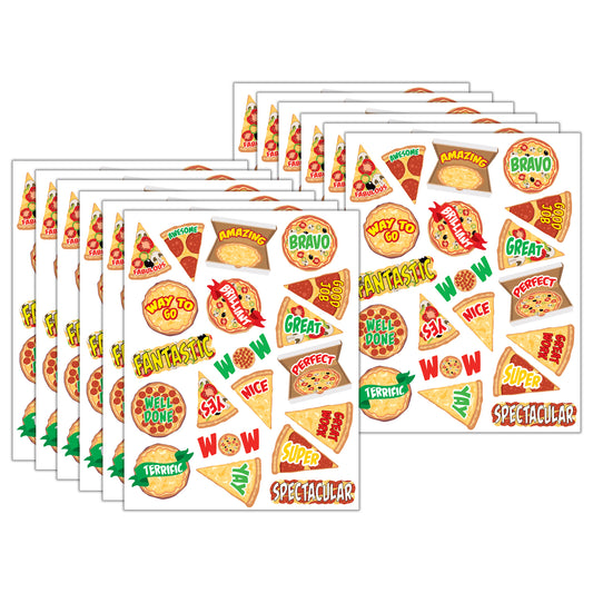 Pizza Stickers, 120 Per Pack, 12 Packs