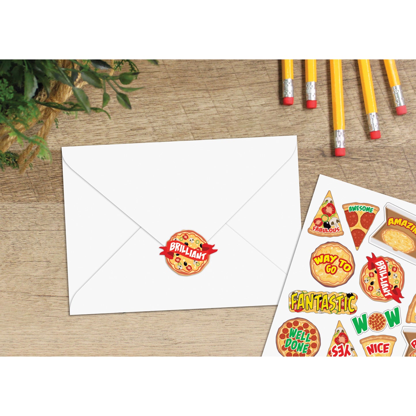 Pizza Stickers, 120 Per Pack, 12 Packs