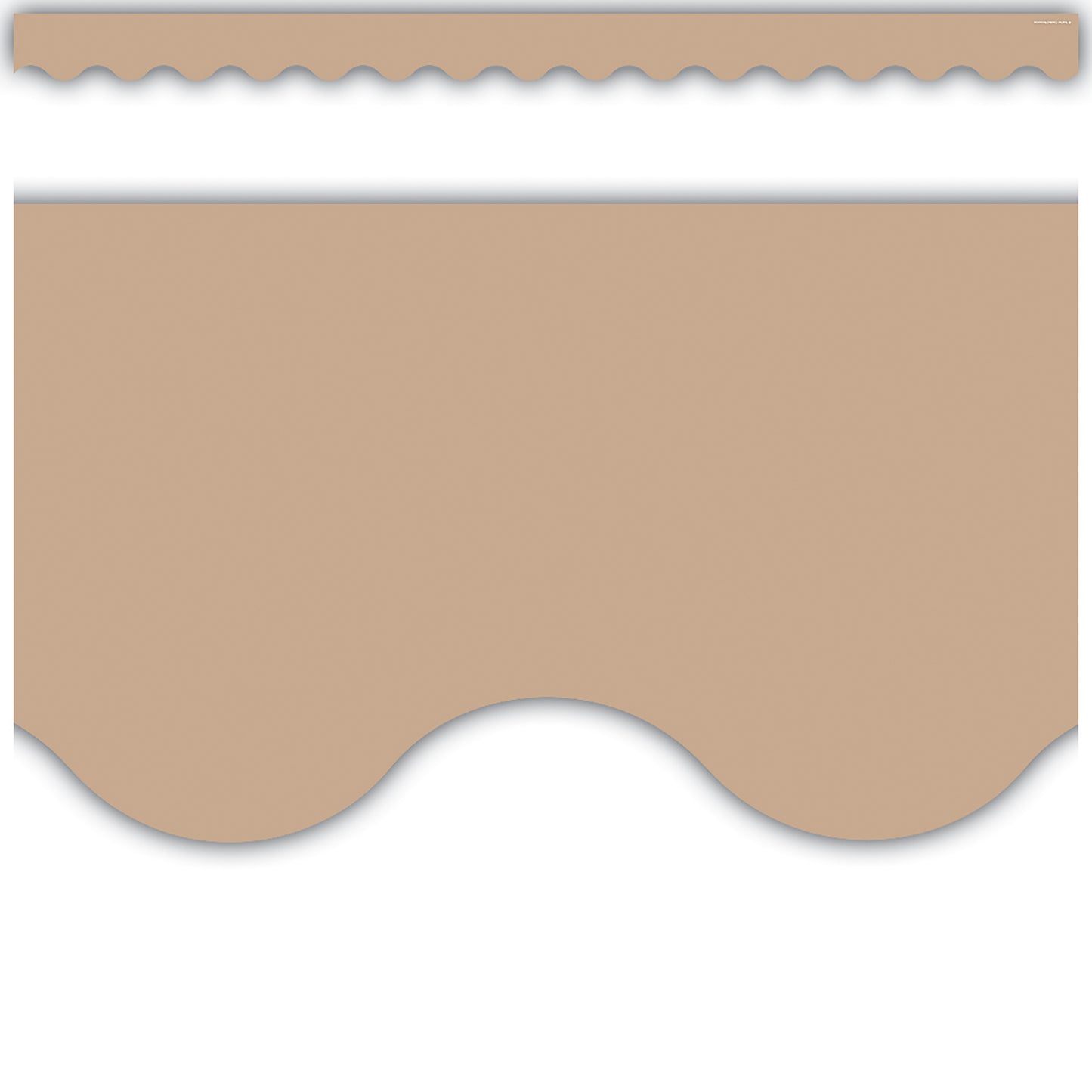 Light Brown Scalloped Border Trim, 35 Feet