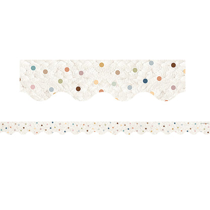 Everyone is Welcome Dots Scalloped Border Trim