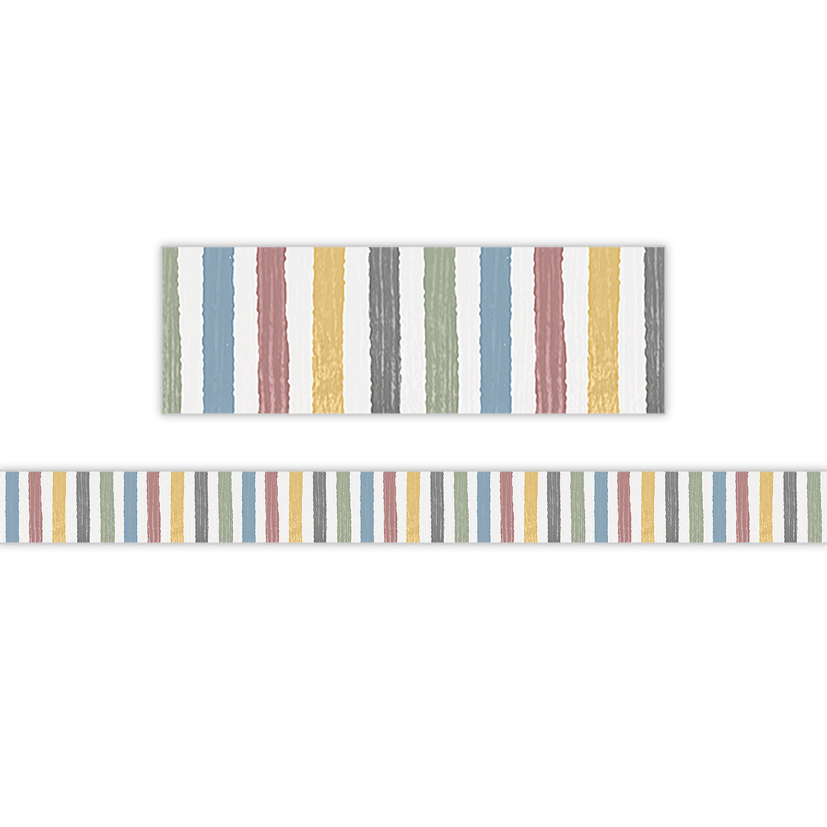 Classroom Cottage Stripes Straight Border Trim, 35 Feet Per Pack, 6 Packs