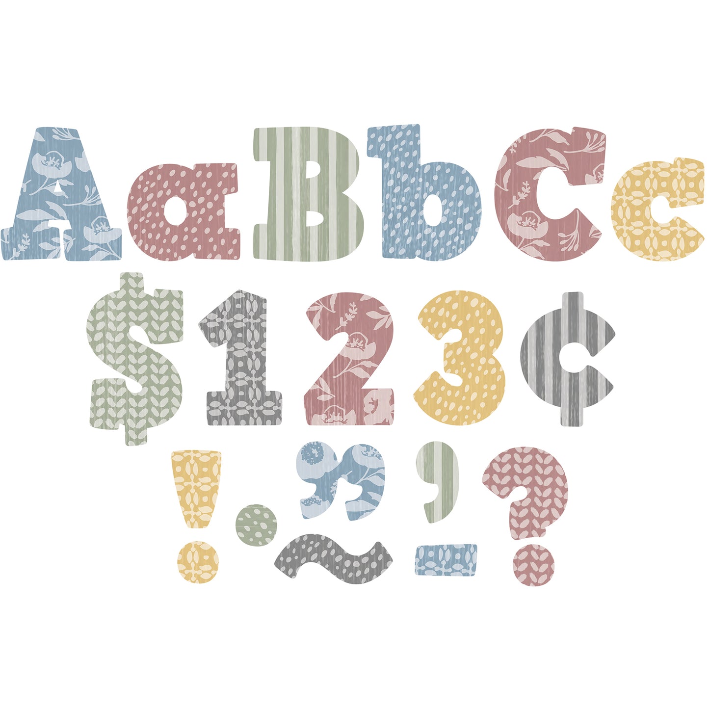 Class Cottage 4in Bold Block Letter Combo Pack