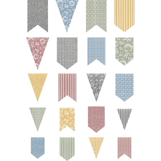 Class Cottage Pennants Accents Assorted Sizes