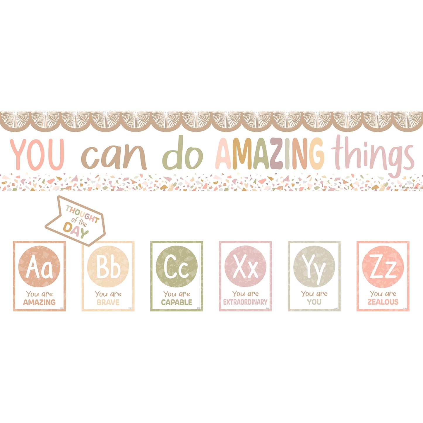 Alphabet Affirmations Bbs Terrazzo Tones
