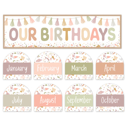 Terrazzo Tones Our Birthdays Mini Bulletin Board Set