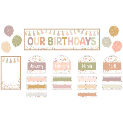 Terrazzo Tones Our Birthdays Mini Bulletin Board Set