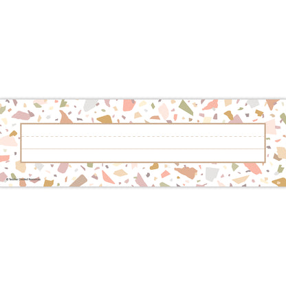 Terrazzo Tones Flat Name Plates, 36 Per Pack, 6 Packs