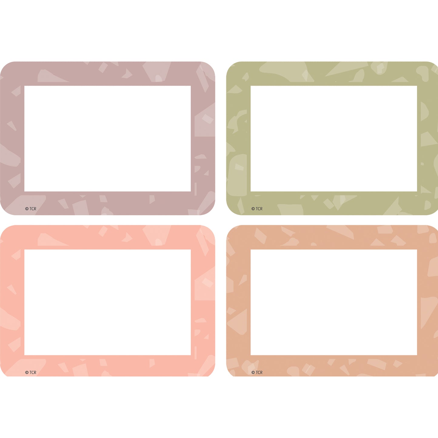 Terrazzo Tones Name Tags Labels