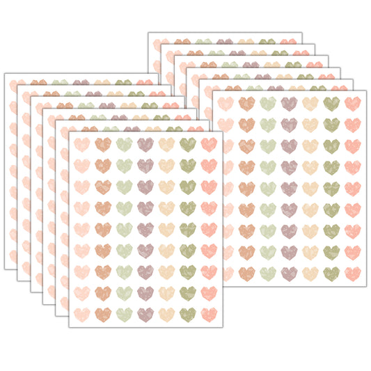 Terrazzo Tones Hearts Mini Stickers, 378 Per Pack, 12 Packs