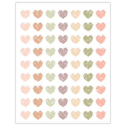 Terrazzo Tones Hearts Mini Stickers, 378 Per Pack, 12 Packs