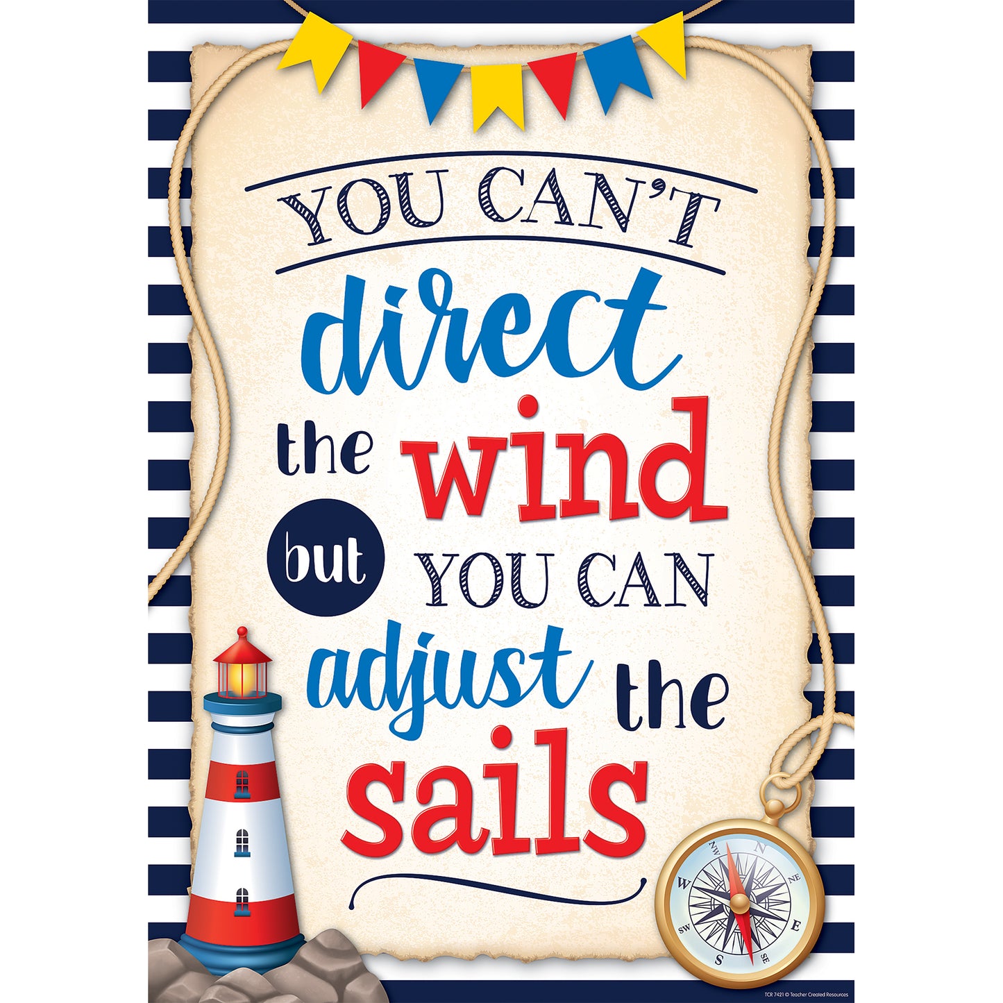 You Can't Direct the Wind but You Can Adjust the Sails Positive Poster