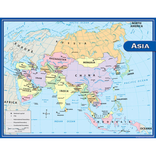 (12 EA) ASIA MAP CHART 17X22