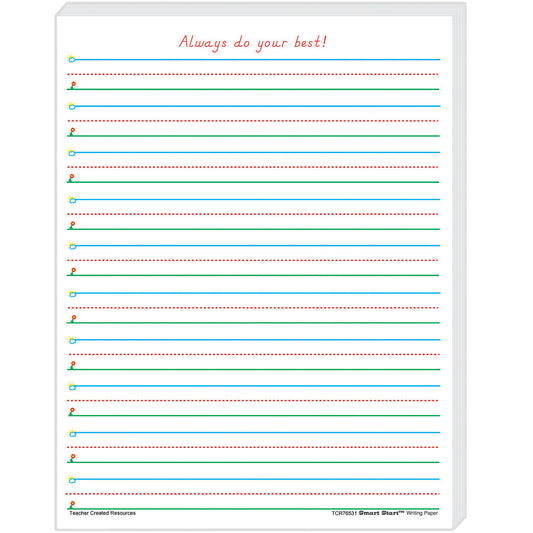 Smart Start 1-2 Writing Paper: 100 Sheets