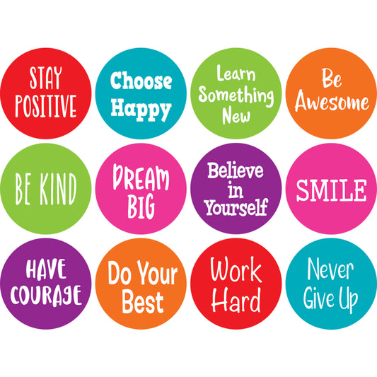 Spot On® Positive Sayings Carpet Markers, 4"