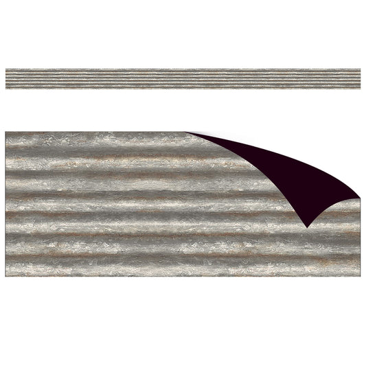 Corrugated Metal Magnetic Border, 24 Feet