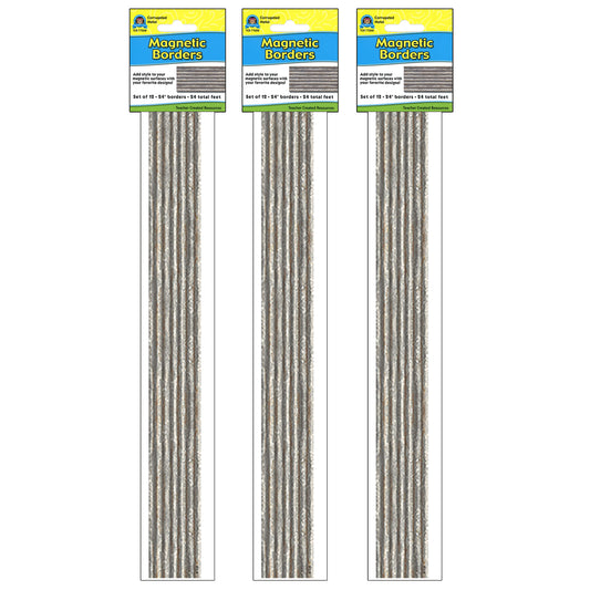 (3 PK) CORRUGATED METAL MAGNETIC