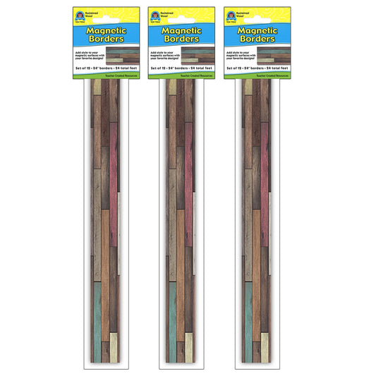 (3 PK) RECLAIMED WOOD MAGNETIC